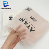 Sacs d'emballage transparents à fermeture éclair réutilisables pour vêtements, personnalisables avec logo OEM, pour t-shirts givrés, vente en gros