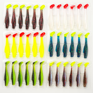 Señuelo Blando Flotante de Acero Inoxidable 65cm <span class=keywords><strong>Zman</strong></span>, Paquete de 6 Piezas, Black Pit T-Tail Baby Silencer, Anzuelos de Cebo Artificial para Agua Salada - Product Image 4