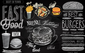 <span class=keywords><strong>Murale</strong></span> Adesivo 3D Moderno per Ristoranti, Pizza e Hamburger, Impermeabile e Resistente all'Umidità, per Intrattenimento - Product Image 2
