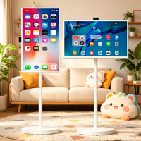 Monitor de TV Inteligente Inalámbrico Portátil de 21.5/27/32 Pulgadas con Android, Batería Integrada de 10 Horas de Duración, Pantalla Táctil LCD Refee