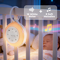 Machine à bruit blanc pour bébé, veilleuse apaisante, aide au sommeil, haut-parleur à bruit blanc portable pour bébé et adulte