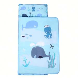 Tapis de sieste pour tout-petits avec oreiller et couverture pour les enfants garçons filles en garderie maternelle préscolaire Sac de couchage enroulable - Product Image 3