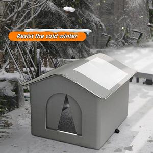 Tempat tidur kucing gua anjing peliharaan, luar ruangan tahan air dengan kain Oxford lapisan aluminium dapat dilepas dapat dicuci untuk semua cuaca - Product Image 5