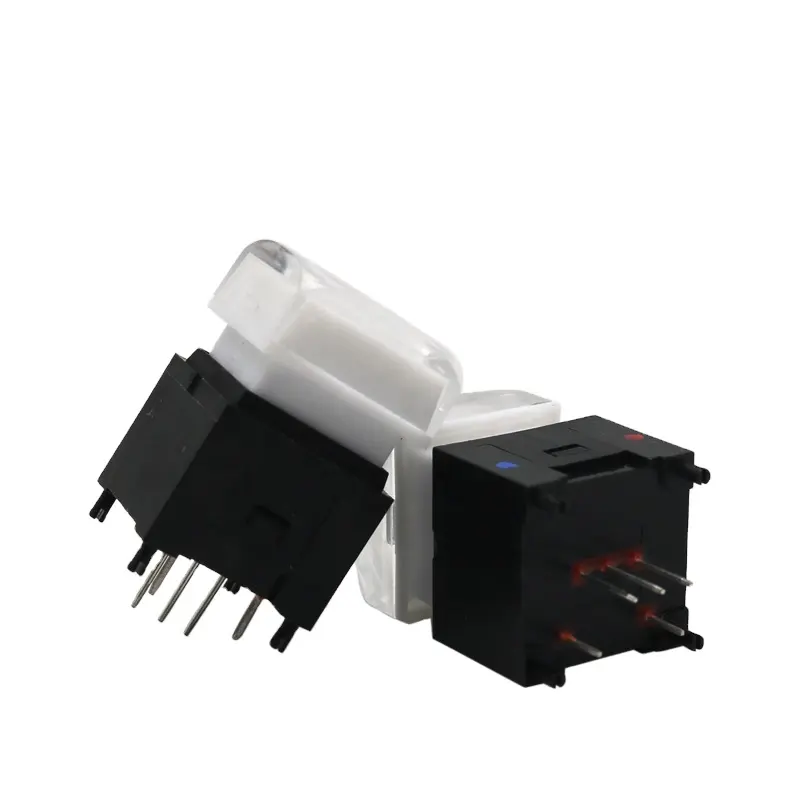 CHA 15*15 мм Мгновенный Выкл-(ВКЛ) RGB Светодиодный переключатель с подсветкой