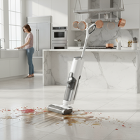 Aspirateur sans fil intelligent pour le lavage des sols et l'entretien des sols, aspirateur balai humide et sec pour la maison