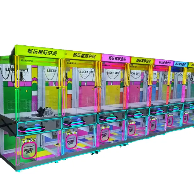 Nieuwe Stijl Transparante Geschenkklauw Machine Spel Stad Pluche Kraan Speelgoed Automaat Arcade Roze Speelgoed Geschenkkraan Machine