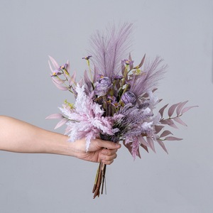 Bouquet de fleurs artificielles Rose Shisheng CF01170A Décoration intérieure Accessoire de mariage Tissu tissé - Product Image 2