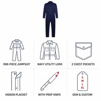 Combinaison de Travail Unisexe, Costume d'Ustensile Monopièce, Tenue d'Artisan d'Horreur pour Halloween