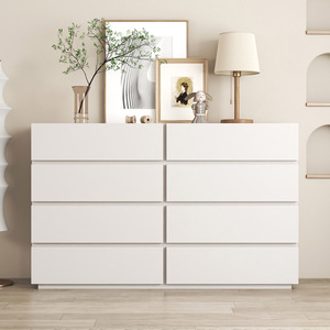Bắc Âu Tối Giản 8-Ngực Ngăn Kéo Bằng Gỗ Lưu Trữ Tủ Màu Xám Đen Rắn Tổ Chức Cho Phòng Ngủ Phòng Khách Ăn Đồ Nội Thất - Product Image 6
