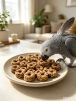 Nourriture pour oiseaux, friandises pour perroquets, nourriture pour perroquets, anneaux de céréales nutritifs pour récompense et dressage, nourriture pour perroquets cuite au four, personnalisable