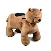 Jouet animal en peluche électrique commercial pour adultes et enfants, à monnayeur, certifié CE, à louer, alimenté par batterie, ignifuge