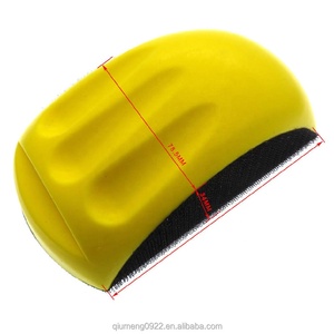 แผ่นขัดสำหรับเฟอร์นิเจอร์ไม้ขนาด125มม./150มม. 5นิ้วเมาส์ทรงสี่เหลี่ยมบล็อกทรายตะขอและห่วงโฟม - Product Image 5