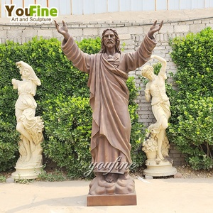 YOUFINE Life Size <b>Religious</b> Church Outdoor Garden Metal Bronze Jesus <b>Statues</b> Sculpture CYWBST-28 Bronze Jesus CYWBST-28 C - Product Image 2