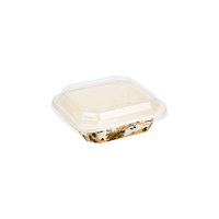 Emballage alimentaire en papier pour restaurant, boîte à emporter pour pâtes, conteneur jetable pour la restauration rapide, bols en papier carrés octogonaux avec couvercle