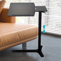 Table d'appoint pour ordinateur portable en fer pour mobilier hospitalier, réglable en hauteur, avec roulettes, design moderne