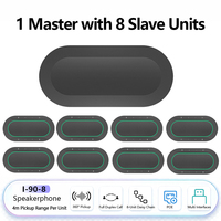 Système de microphone omnidirectionnel extensible 9 haut-parleurs USB en chaîne pour salle de réunion extra-large Vente en gros Fabricant