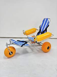 ビーチ車椅子全地形鋼防水水陸両用デザイン電気CE認証100KGS容量24インチ後輪毎日使用 - Product Image 6