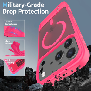 כיסוי טלפון TPU+PC בעיצוב יוקרתי עם מעמד מגנטי לטעינה אלחוטית, מעמד רצועה נשלף, מתאים לדגמי 17 פרו מקס, 16, 15, 14, 13. - Product Image 4