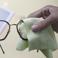 Chiffonnette de nettoyage pour lunettes en microfibre douce avec logo personnalisé, emballage en sac OPP, vente en gros, pour lunettes et verres