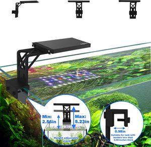 Seaoura-Lámpara programable para acuario, lámpara RGB para acuario, 12W, 20W, 12W, 20W, bricolaje, simular amanecer, puesta de sol, pequeño Clip en enchufe AU - Product Image 6