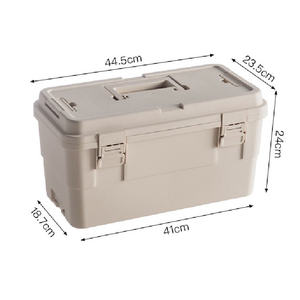 Boîte de rangement d'outils double couche multifonctionnelle pour la maison, boîtes de rangement d'outils de camping, étui à outils empilables - Product Image 2