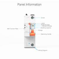 EAST YSM6W-80AP 1P/20A Système de commande à distance intelligent 20 ampères Wifi Mcb Circuit Interrupteur intelligent