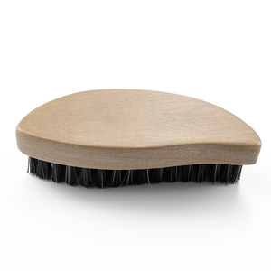 Cepillo con mango de madera en forma de S LB-004 - Nylon de alta densidad/Cerdas naturales con tecnología de perforación y mechones, curva ergonómica para coche - Product Image 4