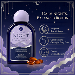 Capsules de soutien bien-être nocturne 1000mg 60 gélules Formule végétale naturelle pour un sommeil réparateur Supplément de soin corporel de nuit - Product Image 3