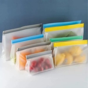 Custom Logo <b>Freezer</b> Reusable Sandwich Eco Ziplock Leakproof Food Lunch Snack Storage Eva Packaging Bag - Product Image 1