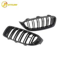 Calandre avant double lamelles en fibre de carbone à clipser pour BMW F32 F33 F36 F80 F82 F83 M3 M4 (grille d'aération)