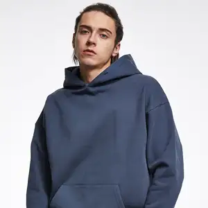 Özel süper ağır kalın polar 480gsm set unisex boy erkek Hoodies & sweatshirt yüksek kalite erkekler düz Hoodie