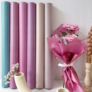 49cm x 5m saint valentin soie Texture <span class=keywords><strong>Film</strong></span> rouleau perle Segment Double étanche fleuriste haut de gamme fleur papier d'emballage en gros - Product Image 3