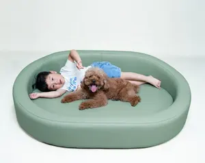 Cat Leather Sofa Puppy Small Medium Dog Pet Bed Anti-grappling Waterproofing High Quality Customized Couch Detachable Cover