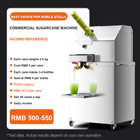 Presse-jus de canne à sucre commercial, modèle de comptoir à brancher, avec rouleaux auto-ajustables, machine à jus électrique