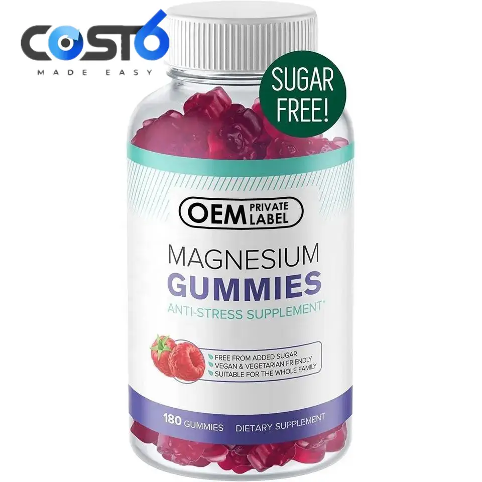 แมกนีเซียมซิเตรต gummies อาหารเสริมแมกนีเซียมแมกนีเซียม glycinate Gummies สำหรับอารมณ์สงบและการนอนหลับสนับสนุน