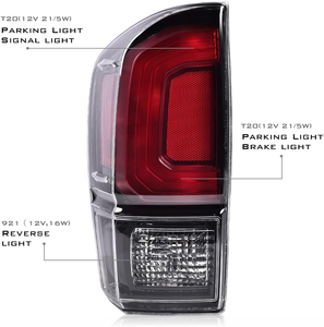 Conjunto de Luces Traseras OE Fit para Toyota Tacoma, Modelos 2016-2023, Suministro de Fábrica de Autopartes ----- Caballo Negro - Product Image 2