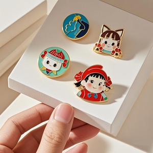 Produttore personalizzato cina fabbrica timbro smalto Pin Anime <span class=keywords><strong>Custom</strong></span> Logo Design distintivi in metallo graziosi spille in smalto morbido - Product Image 4