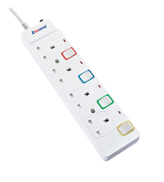 IEC BS SASO Saudi Arabia Standard Extension Socket with 2 USB Type-C Ports PC/PP Housing & Full Copper