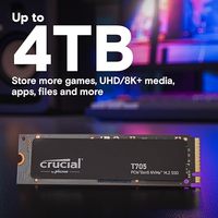 Cru-ical 2024 T705 4TB PCIe Gen5 NVMe M.2 SSD up 14,100 MB/dtk Internal Solid State Drive untuk Desktop PC Model SSD SSD