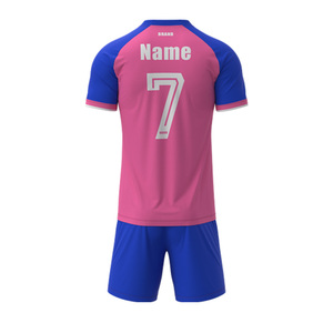 Conjunto de Uniforme de Fútbol Personalizado de Alta Calidad para Clubes, Equipos de Entrenamiento para Adultos, Conjuntos de Fútbol OEM, Transpirables de Verano, 100% Poliéster, Manga Corta - Product Image 2