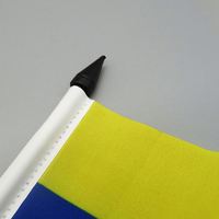 Drapeaux de bureau du Venezuela personnalisables, mini-drapeaux nationaux décoratifs avec base en plastique et impression numérique pour les négociations