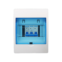 Boîtier de distribution MCB multi-voies en plastique homologué CE avec couvercle transparent bleu, pour la décoration intérieure, le stockage d'énergie photovoltaïque, personnalisable