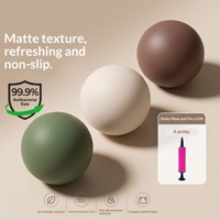 Ballon de Pilates Mini en PVC Morandi 22 cm avec Logo Personnalisé, Ballon de Fitness Gonflable Anti-éclatement pour Entraînement du Plancher Pelvien et Récupération Post-partum Yoga
