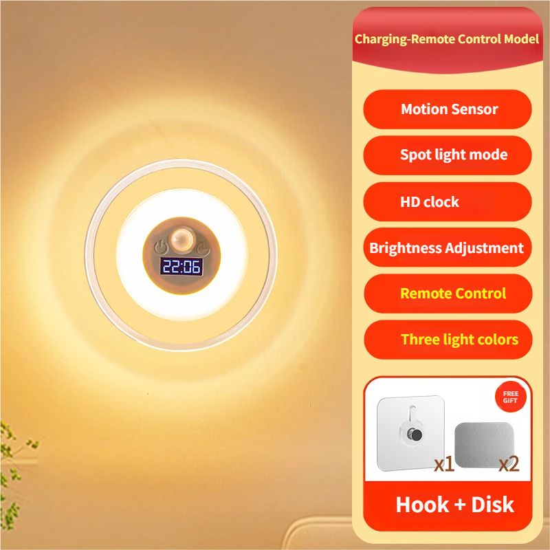 Three-color light + Clock + Remote control