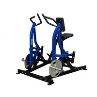 Máquina de remo con placas de acero para gimnasio comercial, para entrenamiento de espalda, culturismo y brazos