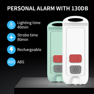 4 màu sắc có thể sạc lại tấn công cá nhân tự vệ an toàn âm thanh hoảng loạn nút Keychain IP67 báo động cá nhân không thấm nước - Product Image 2
