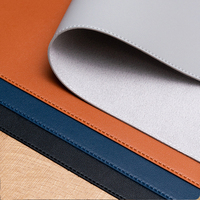 Tapis de souris de bureau en cuir PU double face avec logo personnalisé, imperméable, grand format, protection pour jeux avec épaisseur personnalisable