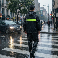 Ensemble imperméable complet anti-tempête pour adulte (veste et pantalon) – Idéal pour le camping, la randonnée, la pêche, les livraisons et le travail