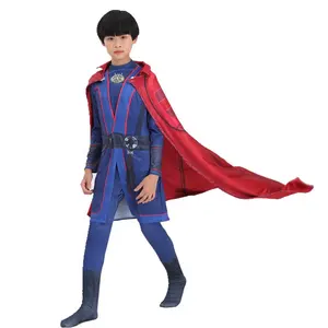 キッズバースデーパーティーロールプレイジャンプスーツ映画TVハロウィンボーイズマーベルスーパーヒーローズコスプレドクター子供のための奇妙な衣装