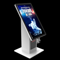 Quiosco de pantalla táctil de 43 pulgadas, tecnología capacitiva infrarroja, quiosco de publicidad de pie de Metal, lector de código de barras para interiores